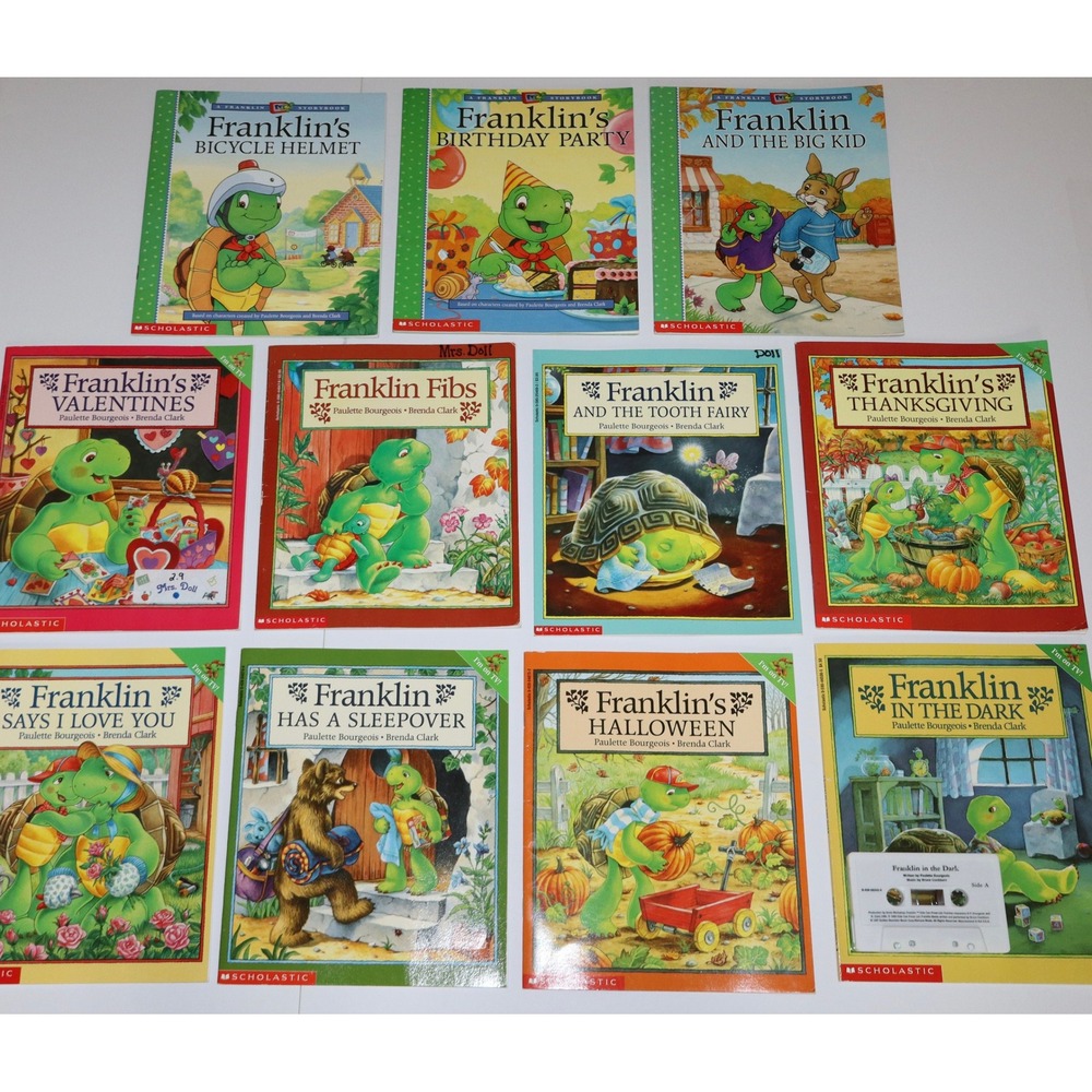 Franklin the Turtle Scholastic Book Lot of 11 Paperbacks Paulette Bourgeois